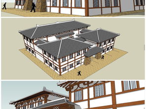 中式古典仿古博物館建筑SU模型 設計精髓與資源獲取