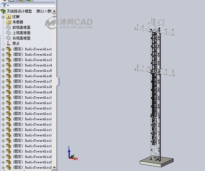 天線塔設計模型 Solidworks園林建筑模型的藝術與實用價值