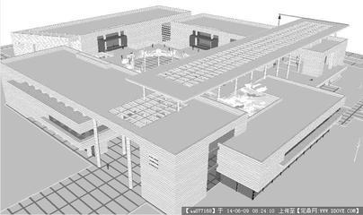 藝術展覽中心SU精細設計模型構建解析
